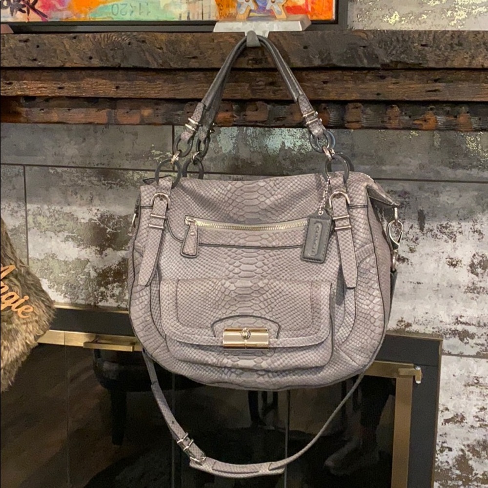 RARE!  Coach Kristin Elevated Python Bag